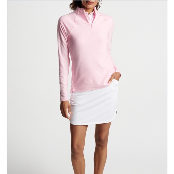 Peter Millar Women's Mélange Raglan-Sleeve Perth Layer in Palmer Pink, Large - Picture 10 of 10
